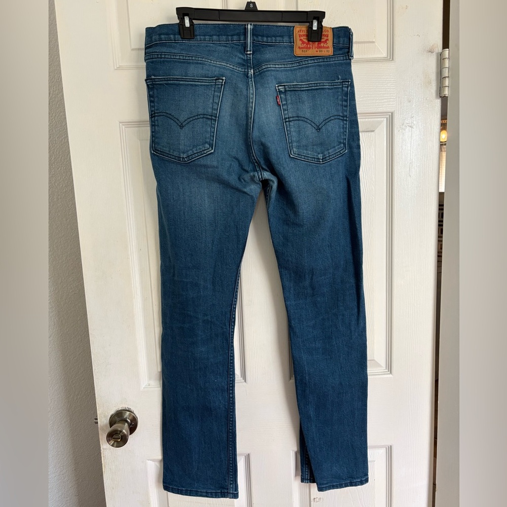 Men's Levi’s 513 Blue Jeans 33x32 - Picture 2 of 5